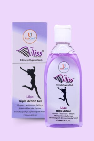 Vliss Lilac Triple Action Gel - Intimate Hygiene Wash | Dermatologist and Gynecologist Approved - 100ml