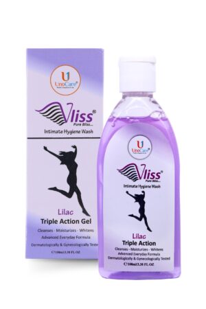 Vliss Lilac Triple Action Gel - Intimate Hygiene Wash | Dermatologist and Gynecologist Approved - 100ml