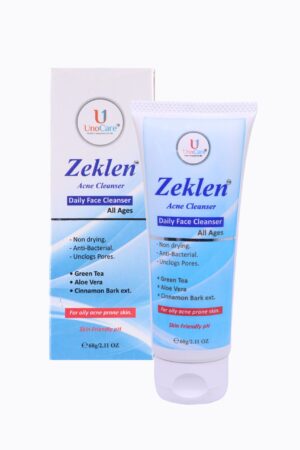 Zeklen Acne Cleanser - Daily Face Cleanser for oily acne prone skin - 60g